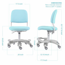 Load image into Gallery viewer, Ergonomic Kids Desk Chair, Adjustable Height and Seat Depth, W/Slipcovers, Detachable Footrest R12-BLUE
