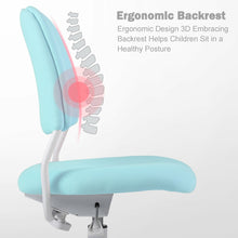 Load image into Gallery viewer, Ergonomic Kids Desk Chair, Adjustable Height and Seat Depth, W/Slipcovers, Detachable Footrest R12-BLUE
