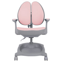 Load image into Gallery viewer, Ergonomic Kids Desk Chair, Adjustable Height and Depth, Sit-Brake Casters and Non-Swivel Type Y04-PINK
