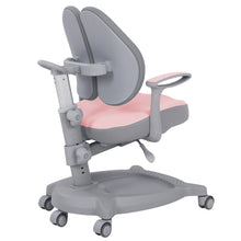 Load image into Gallery viewer, Ergonomic Kids Desk Chair, Adjustable Height and Depth, Sit-Brake Casters and Non-Swivel Type Y04-PINK
